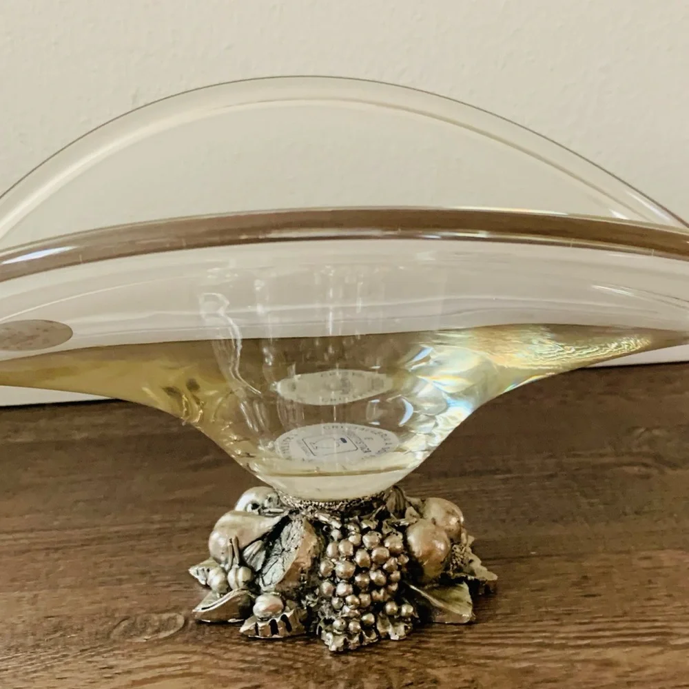 White cristal hand made vase in Italy